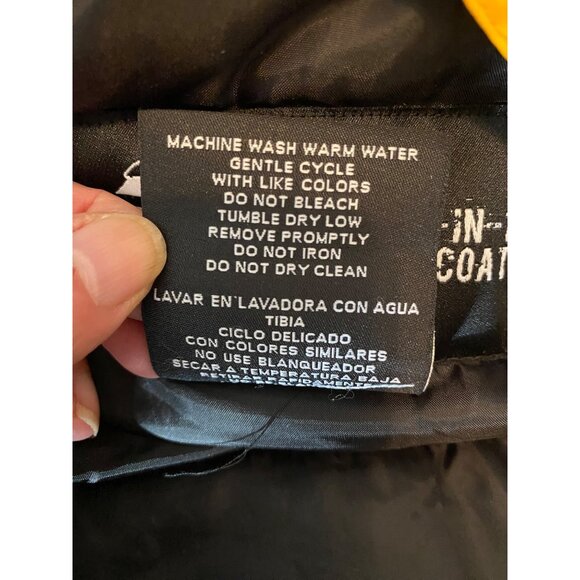 Freeze Defense Mens 3-In-1 Winter Coat Yellow & Black Nylon Polyester Hood 2XL - Picture 4 of 14